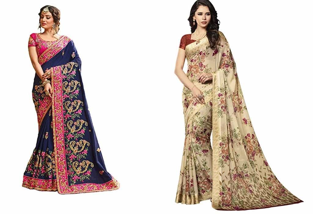 Purchase Sarees Online, Aplick Work Saree Online